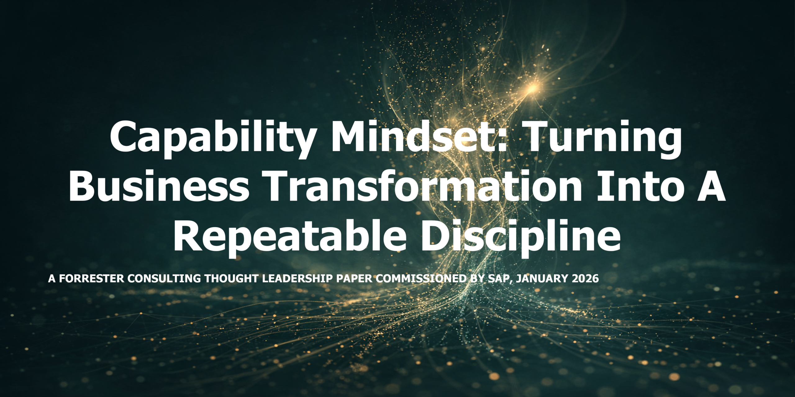 Transformation Success is about Capability - Not Technology